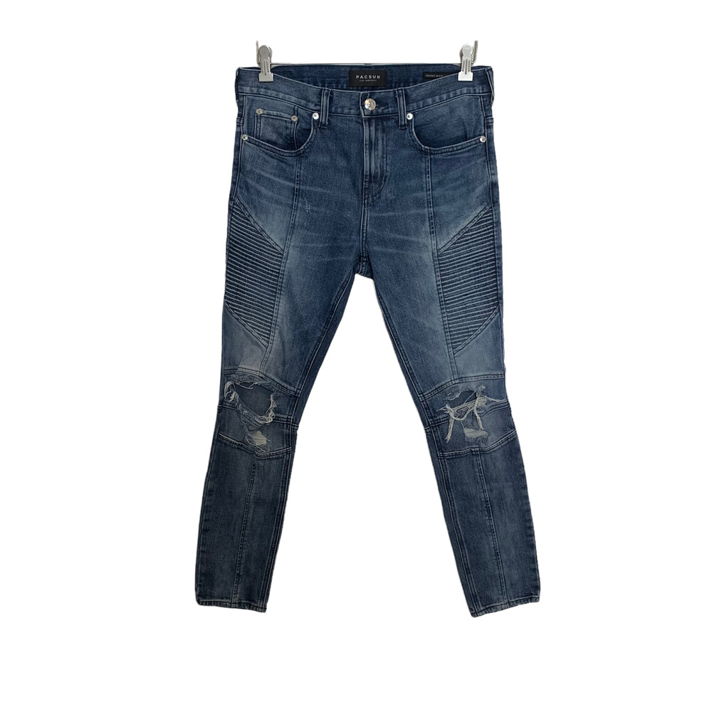 Pacsun Mens Stacked Skinny Comfort Stretch Jeans Size 30 X 30 Moto Style